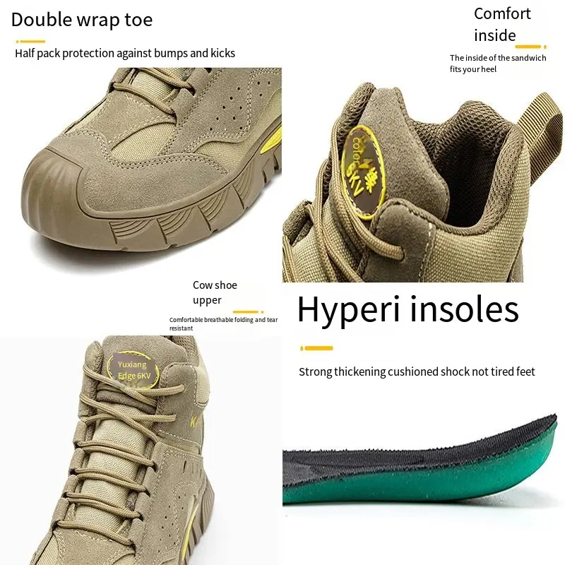 High Quality Safety Shoes Men Insulated 6kv Electrician Anti-smashing Anti-piercing Anti-slip Wear-resistant Work Shoes