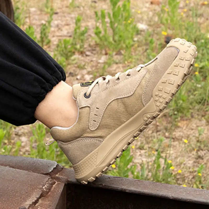 Summer Fashion Women Protective Shoes Anti Smashing Non Slip Safety Shoe Men Front Tie Sportshoes Durable Sturdy Labor Workshoes
