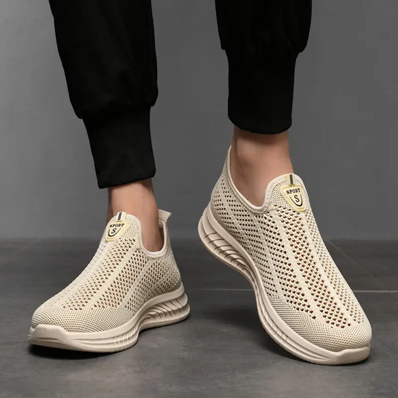 Oulylan Fashion New Men's Breathable Running Casual Sports Shoes Lightweight Anti Slip Wear-Resistant Mesh Shoes