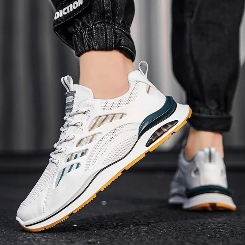 Spring Solid Color Running Shoes Men Sneakers Shallow Mouth Sneakers Breathable Wear-Resistant Sportshoe Women's Leisure Shoe