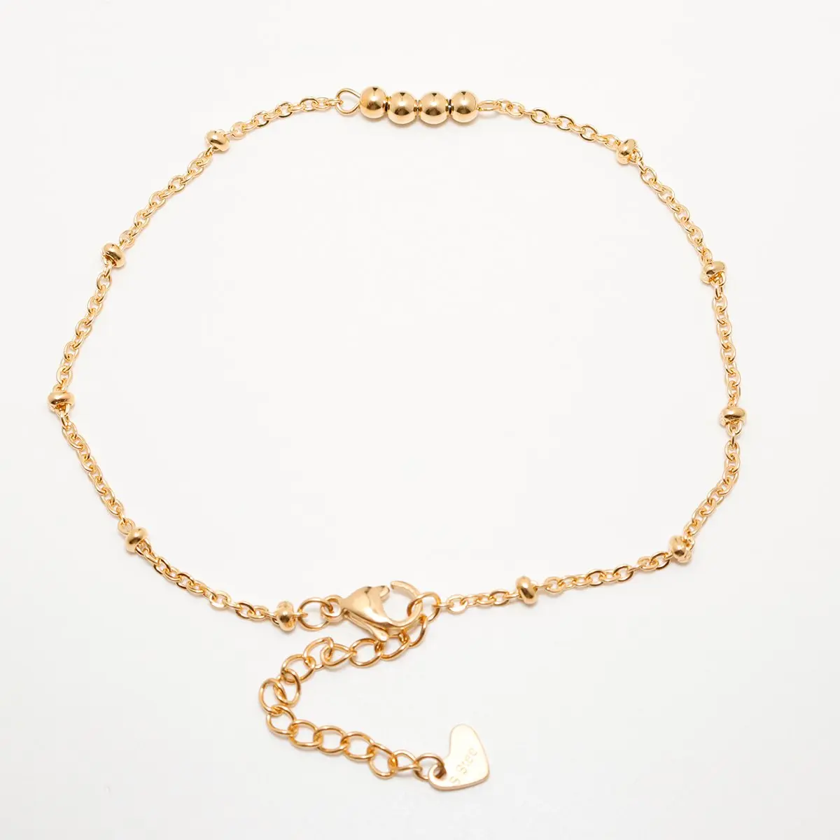 304 Stainless Steel Anklet Gold Color Chain Anklets For Women on the foot Jewelry Summer Party leg Gifts Adjustable ,1 Piece