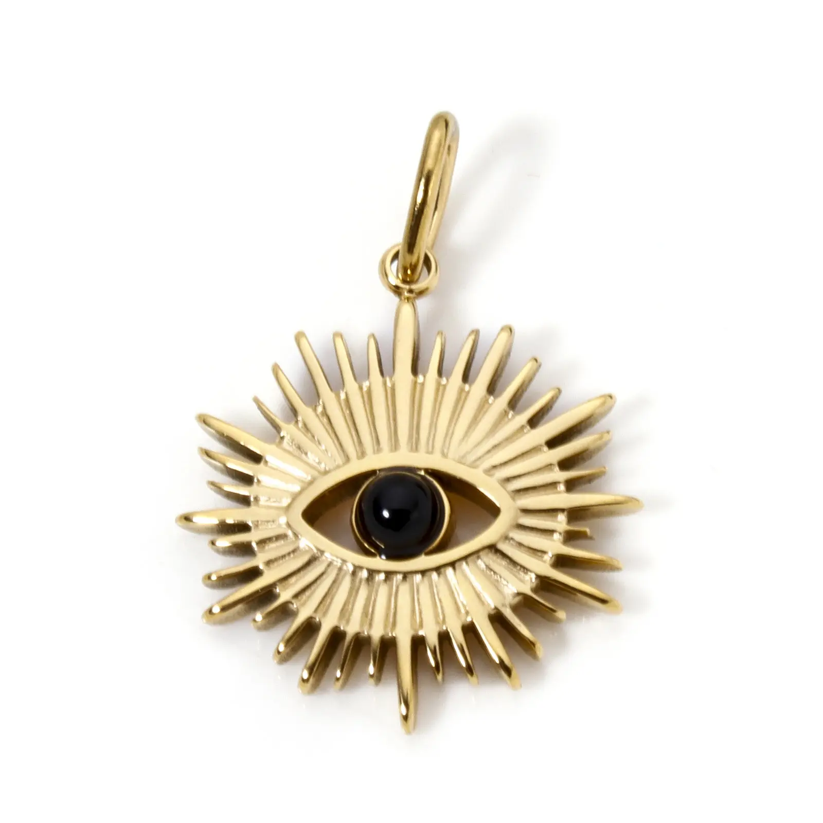 1PC 304 Stainless Steel Religious Charms For DIY Jewelry Making 14K Real Gold Plated Eye of Providence/ All-seeing Eye Pendant