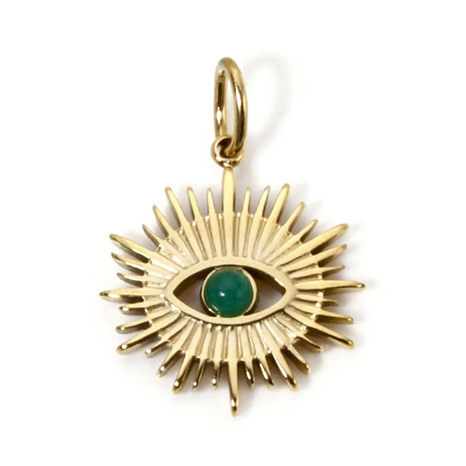 1PC 304 Stainless Steel Religious Charms For DIY Jewelry Making 14K Real Gold Plated Eye of Providence/ All-seeing Eye Pendant