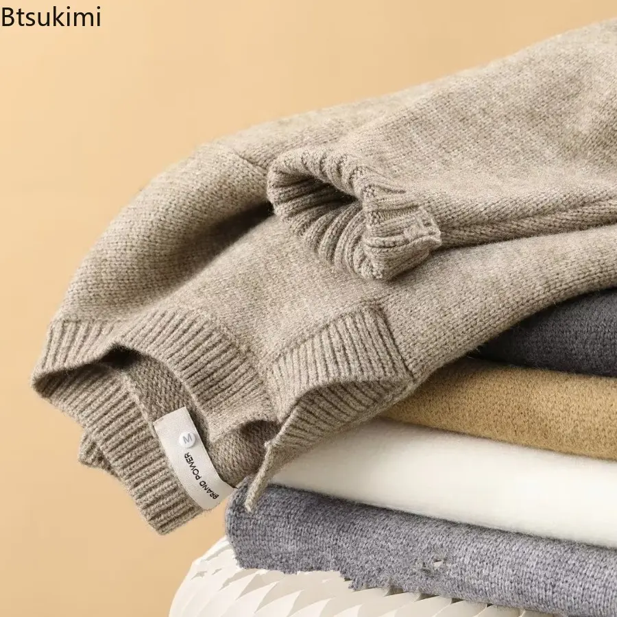New 2025 Autumnr and Winter Pullover Man High Quality Popular Clothes Knitwear Jumpers Loose Fit Cheap Knitted Sweaters for Men