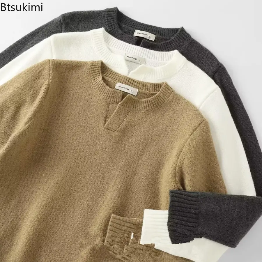 New 2025 Autumnr and Winter Pullover Man High Quality Popular Clothes Knitwear Jumpers Loose Fit Cheap Knitted Sweaters for Men
