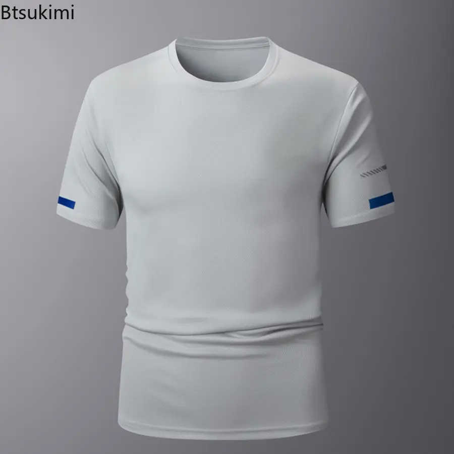 2025 Man Short Sleeve Tee Men'S Summer Outdoor Sports T-Shirt Thin Training Short-Sleeved Casual Quick-Drying Fitness T Shirt