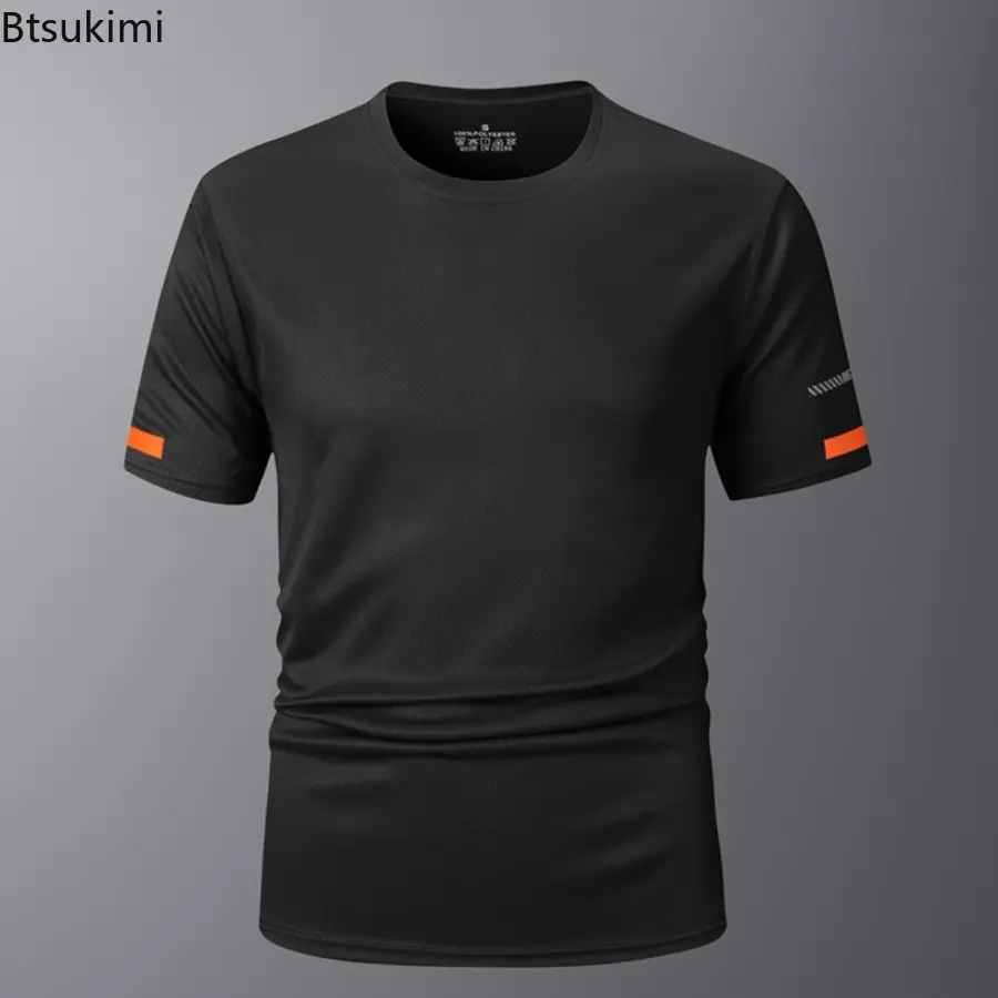 2025 Man Short Sleeve Tee Men'S Summer Outdoor Sports T-Shirt Thin Training Short-Sleeved Casual Quick-Drying Fitness T Shirt