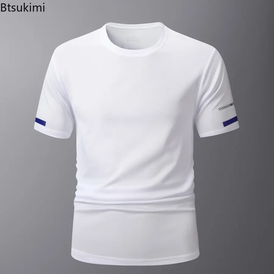 2025 Man Short Sleeve Tee Men'S Summer Outdoor Sports T-Shirt Thin Training Short-Sleeved Casual Quick-Drying Fitness T Shirt