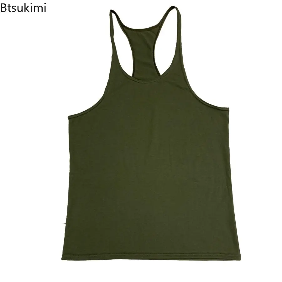 Sleeveless Sweatshirt Men's Singlets Gym T-shirts Suspenders Man Top for Fitness Vests Bodybuilding Shirt Stringer Clothing Vest
