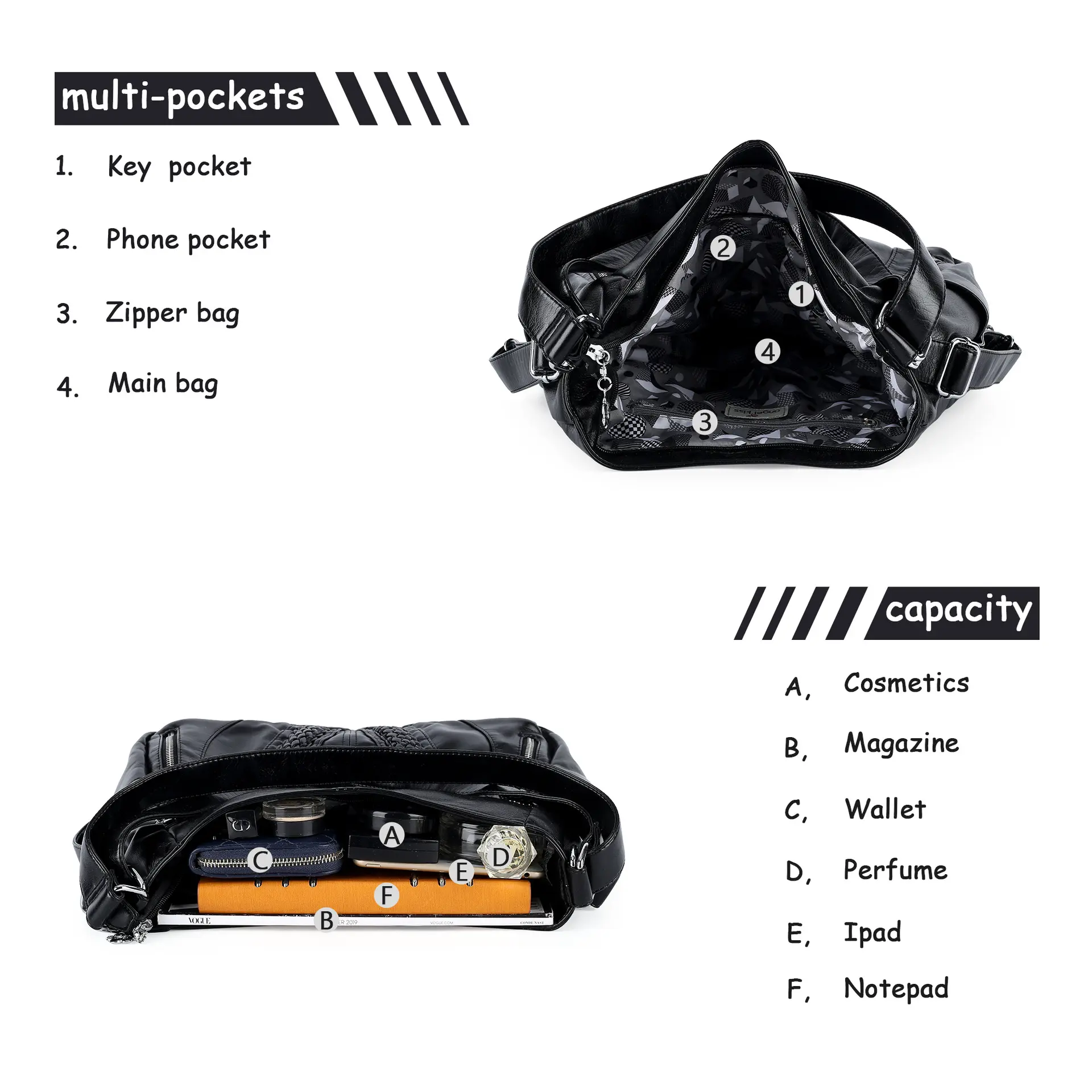 Angel kiss Bag Women Fashion Handbags PU Leather Shoulder Bags Female Satchel Big-capacity Handbag Purse bolsa feminina