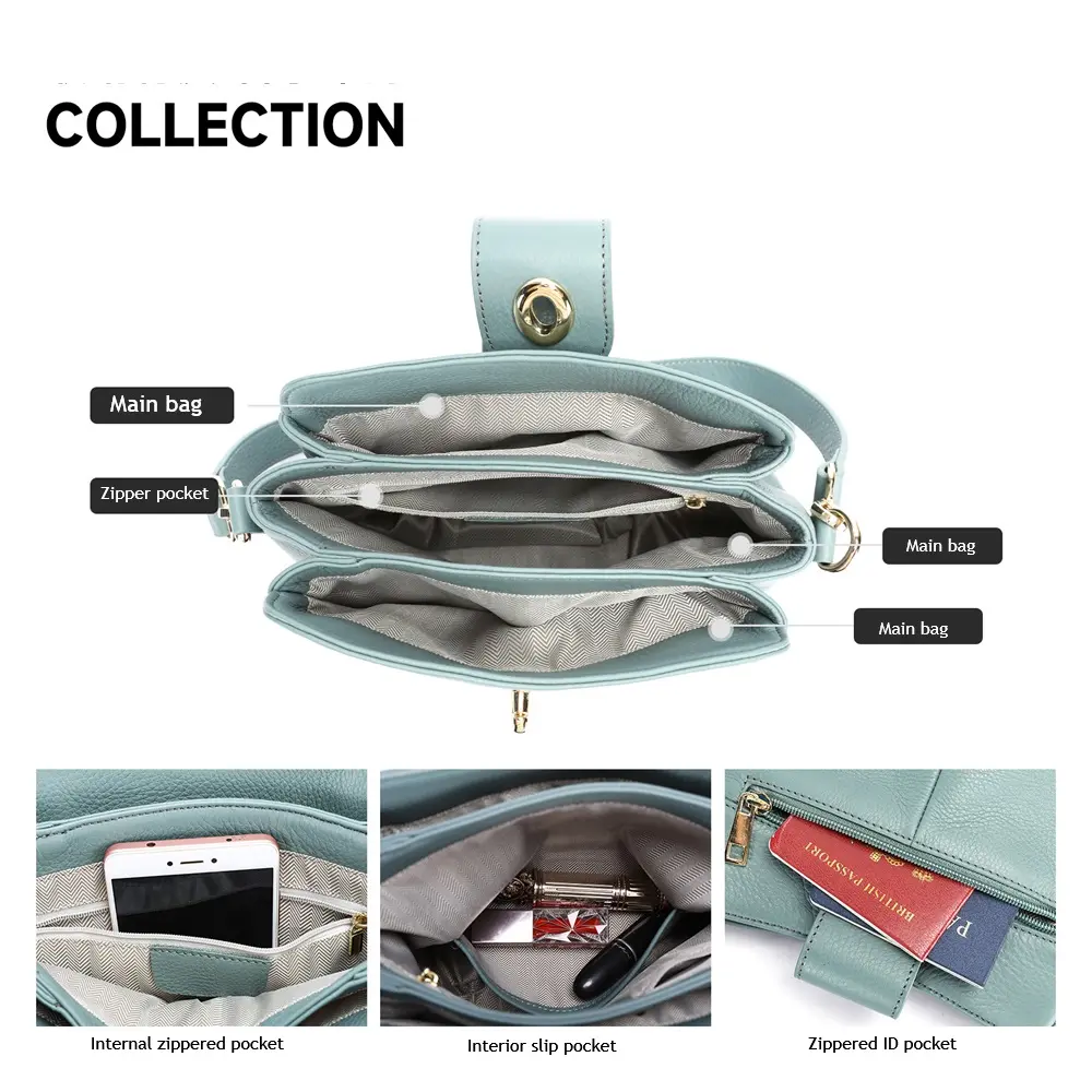 Angel kiss Shoulder Bag Women Fashion Handbags Genuine Leather Bags Female Satchel Big-capacity Handbag Purse bolsa feminina
