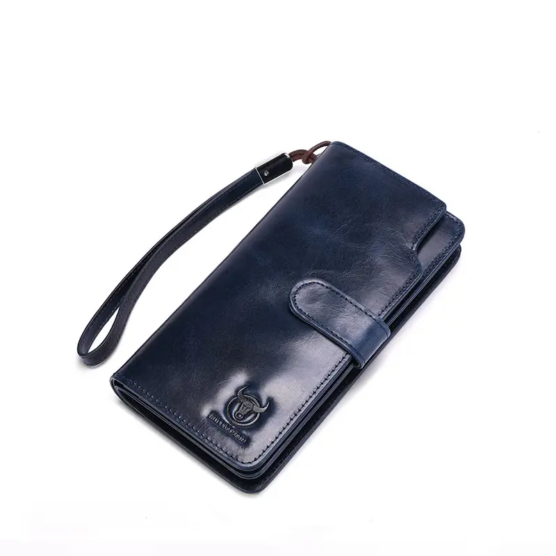 Fashion Wallet RFID Credit Card Holder Cowhide Leather Purse Multi-card Slots Bussiness Wallets Vintage Money Case Purse