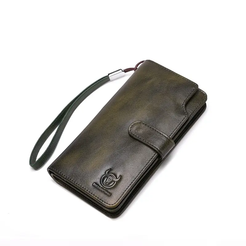 Fashion Wallet RFID Credit Card Holder Cowhide Leather Purse Multi-card Slots Bussiness Wallets Vintage Money Case Purse