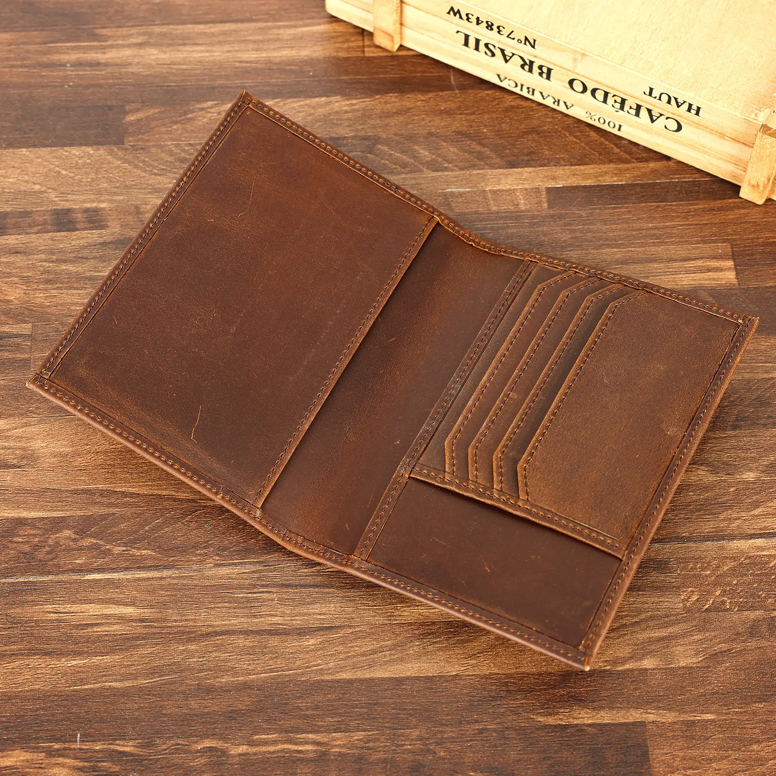 MVA Vintage Card Holder Multi-card Credit Holder Multi-slot Passport Pack Multi-functional Coin Purse Cell Phone Bag Purse