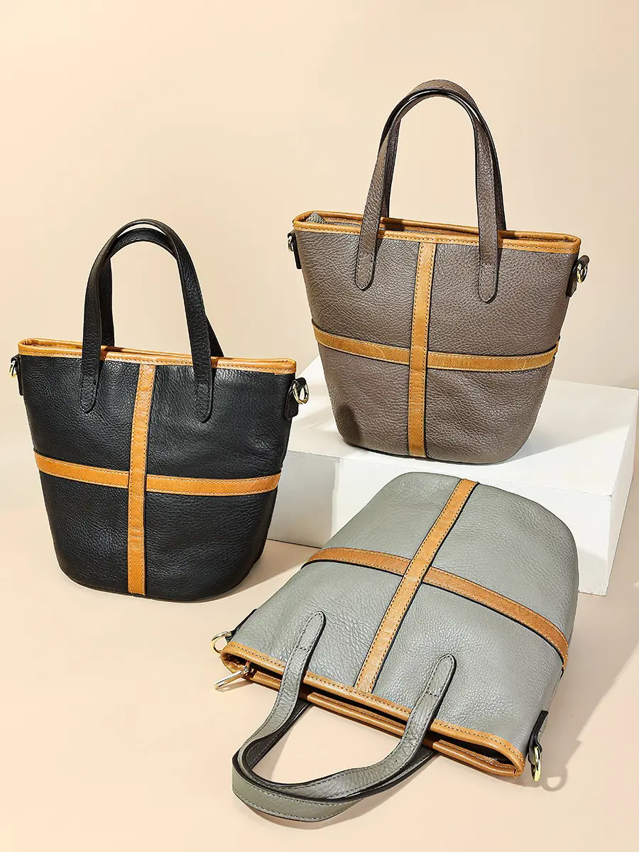 MVA Women Handbags Soft Leather Shoulder Bag Top-handle Fashion Satchel Genuine Leather Crossbody Bag Flap Phone Pack