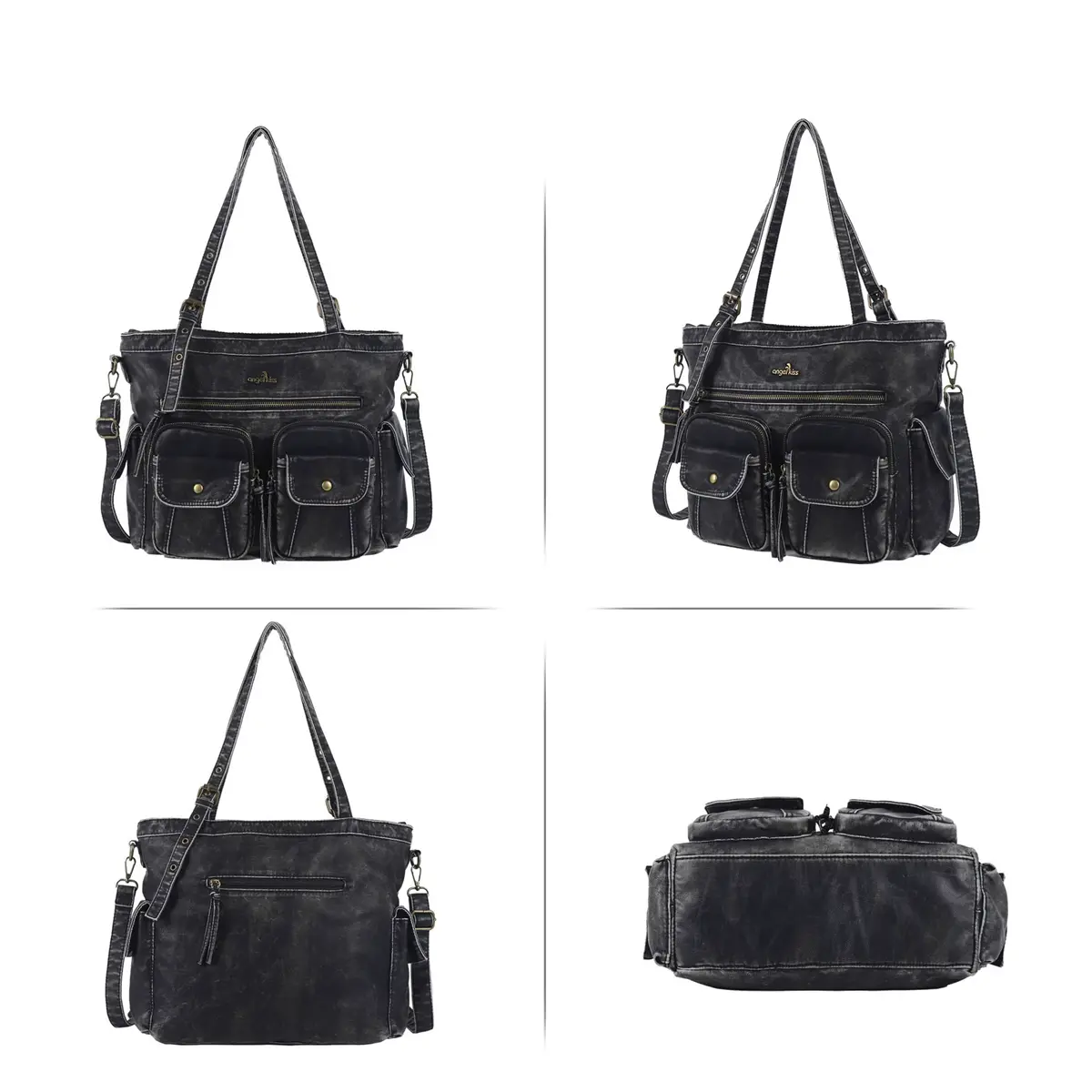  Bag Women Handbags Large Top-handle Shoulder Bag Fashion Satchel Multi-Pockets Shoulder Bag Hobos Phone Pack Tote Bag