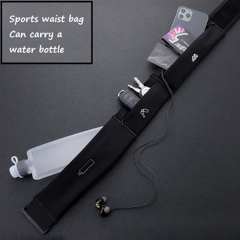 Women's Sports Bag Running Belt Bag with Water Bottle Sports Fanny Pack Summer Fitness Marathon Gear Thin Invisible Belt