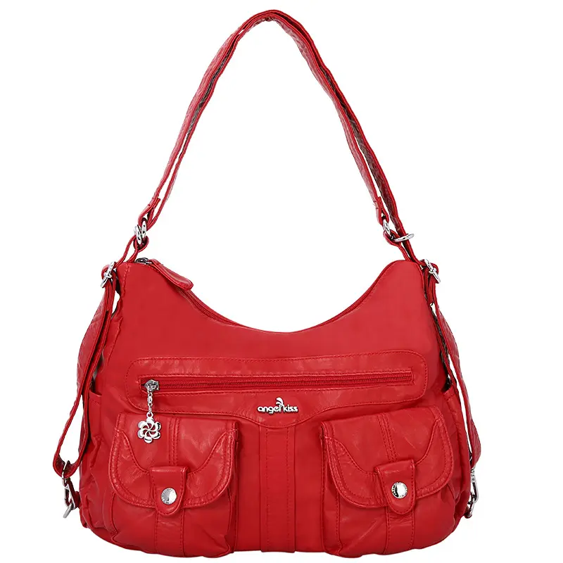  Handbags Fashion Women Shoulder Bag Soft PU Handbags Large Satchel Shopping Shoulder Bag Multifuctional Tote Bag