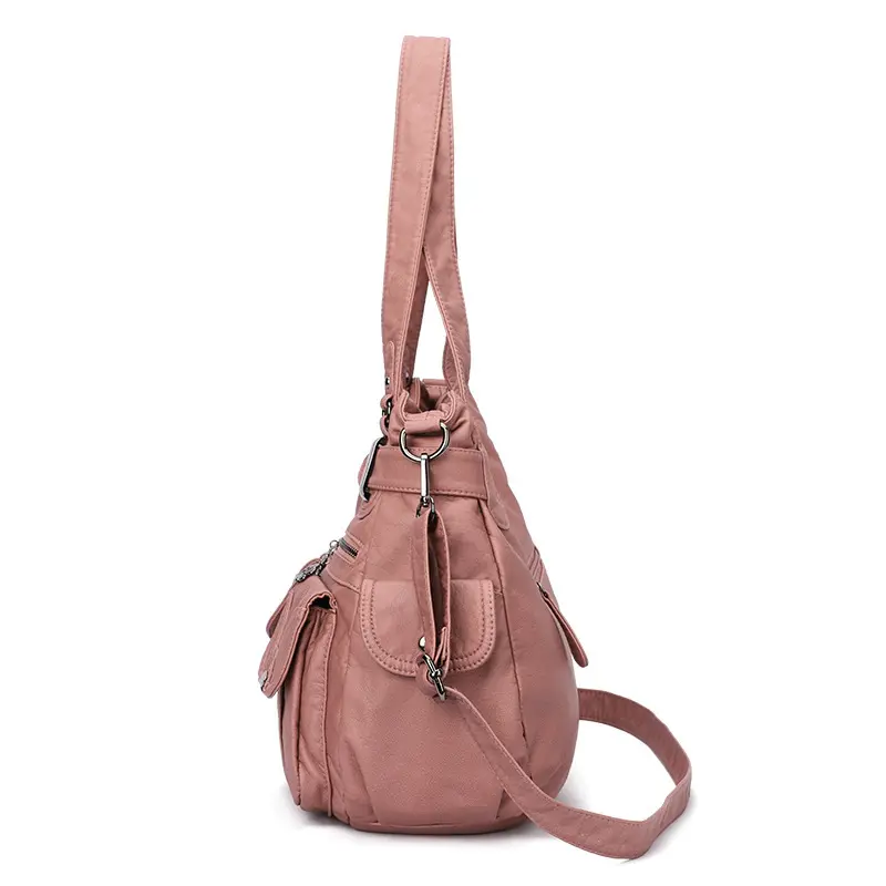  Bag Women Handbags Satchel Top-handle Shoulder Bag PU Material Bag Dumpling Pack Multi-pockets Shopping Pack Bags
