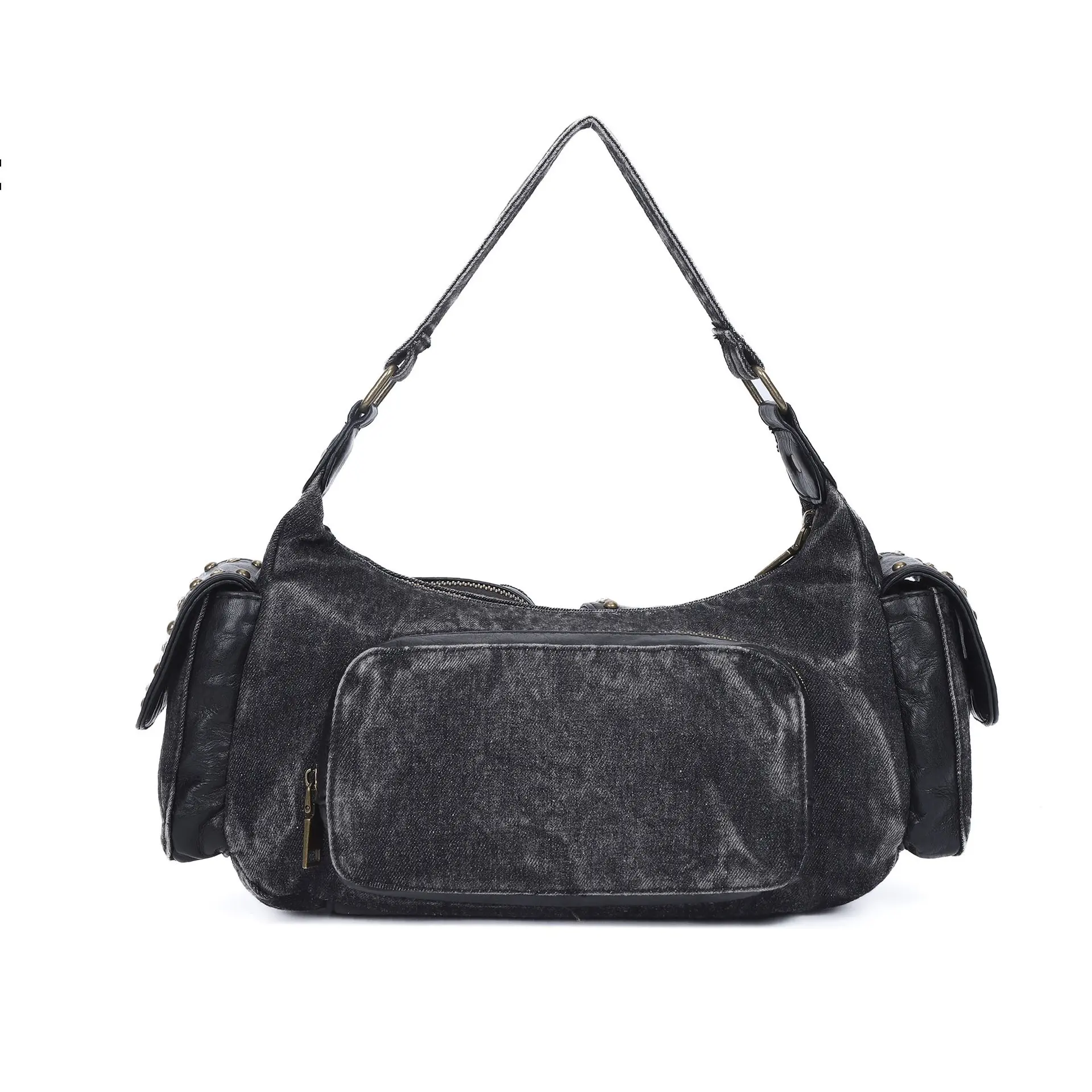  Women Handbags Satchel Top-handle Denim Shoulder Bag Large Dumpling Pack Canvas Shoulder Bags Phone Money Pack