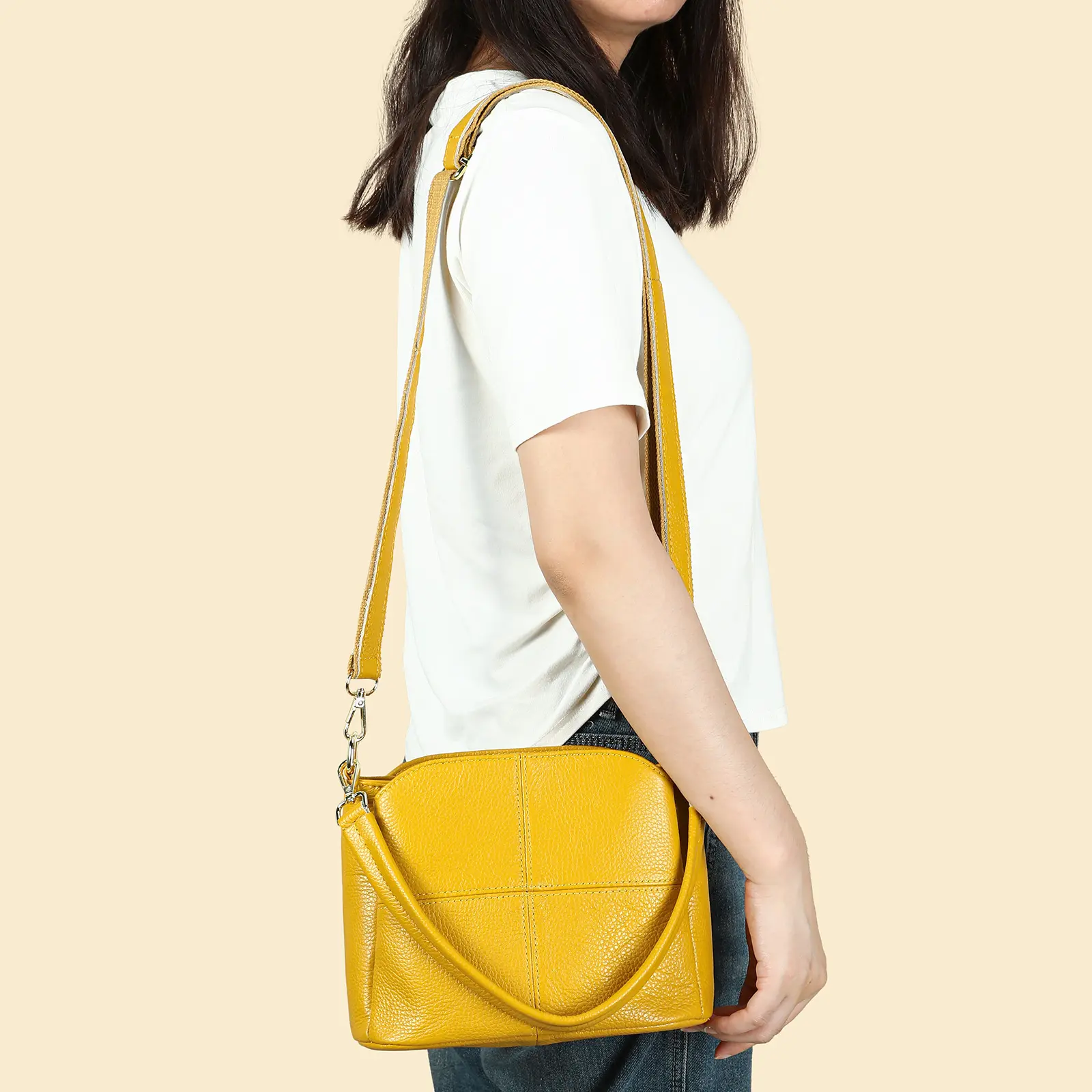 Women's Shoulder Bag Vintage Leather Shoulder Bag Black Fashion bucket bag casual Large Capacity Crossbody Bag Wallet