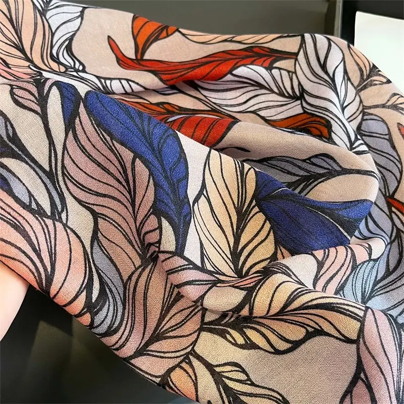 New Spring Women Cotton Scarf Beach Hijab Shawls and Wraps 2025 Luxury Brand Flower Female Foulard Echarpe Designer Bandana