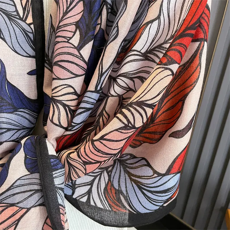 New Spring Women Cotton Scarf Beach Hijab Shawls and Wraps 2025 Luxury Brand Flower Female Foulard Echarpe Designer Bandana