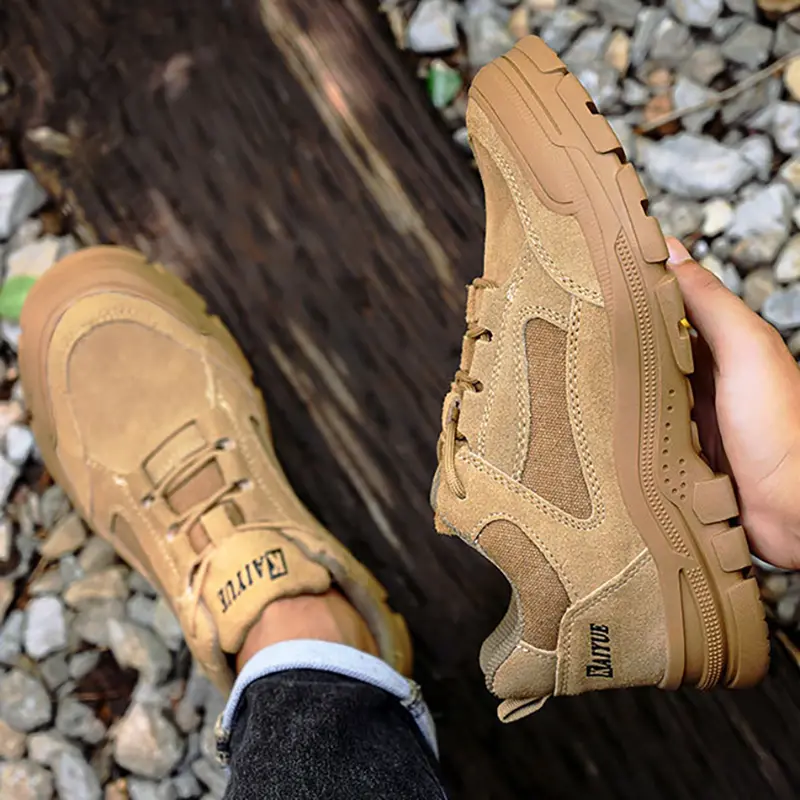 Outdoor Safety Protect Shoes Men Steel Toe Anti-smashing Anti-piercing Wear-resistant Odor Proof Anti Slip Work Shoes
