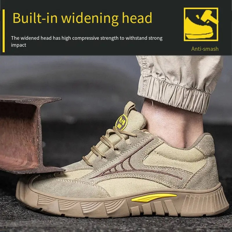 Safety Shoes Anti-smash Anti-puncture Steel Toe Working Shoes Anti Scald Insulated Welding Wear-resistant Safety Shoes