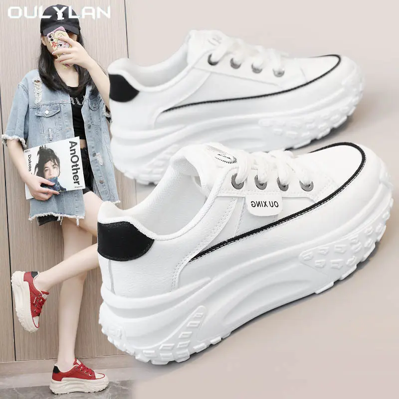 2025 Simple Thick-soled Pantshoes New Woman Sports Shoes Height Increasing Shoes Outdoor Running Walking Shoes