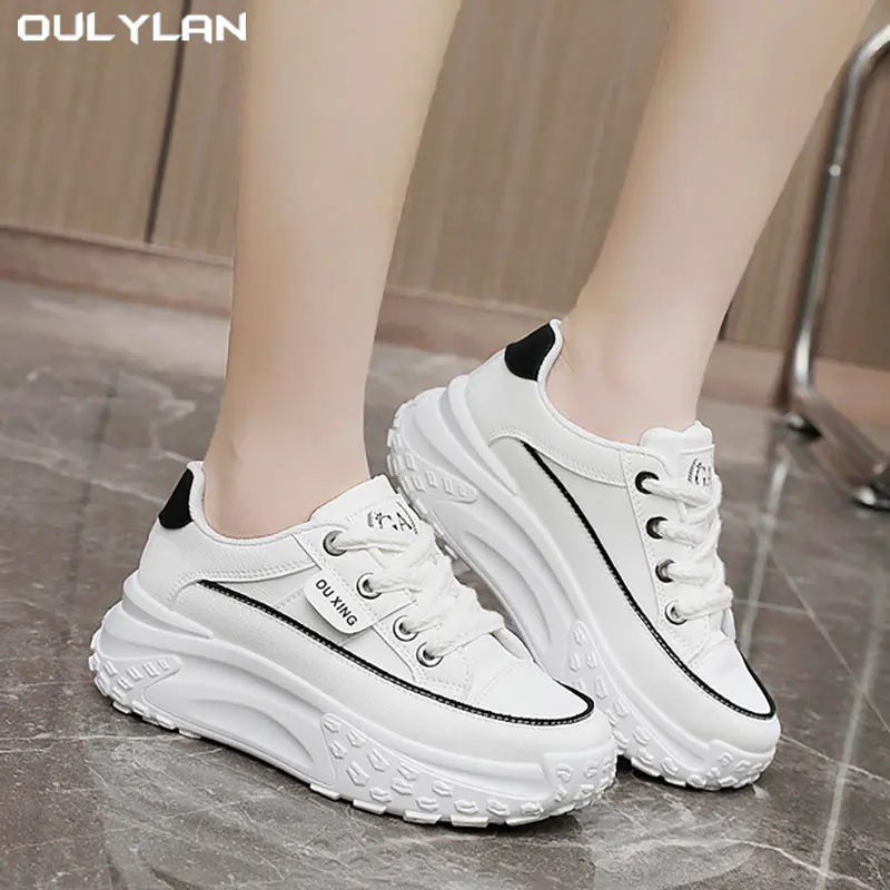 2025 Simple Thick-soled Pantshoes New Woman Sports Shoes Height Increasing Shoes Outdoor Running Walking Shoes