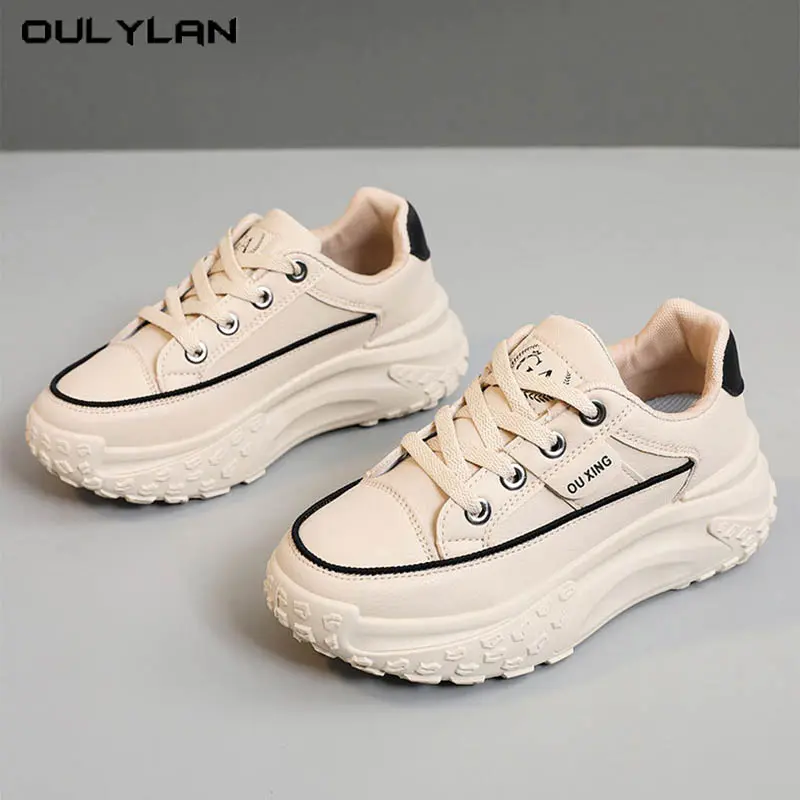 2025 Simple Thick-soled Pantshoes New Woman Sports Shoes Height Increasing Shoes Outdoor Running Walking Shoes