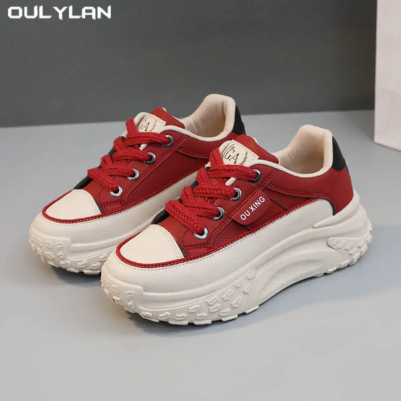 2025 Simple Thick-soled Pantshoes New Woman Sports Shoes Height Increasing Shoes Outdoor Running Walking Shoes