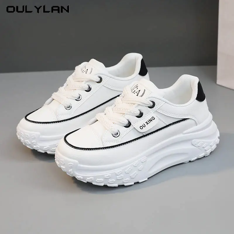 2025 Simple Thick-soled Pantshoes New Woman Sports Shoes Height Increasing Shoes Outdoor Running Walking Shoes