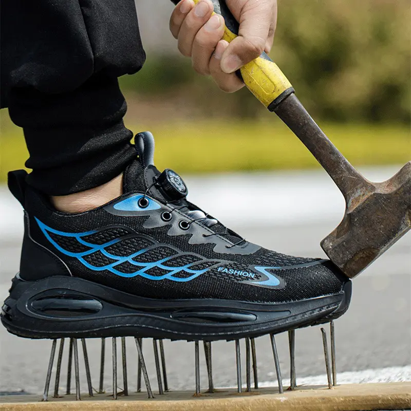 Rotating Button High-density Protective Shoes for men Anti Smashing Anti Piercing Summer Lightweight Sneakers Work Safety shoes
