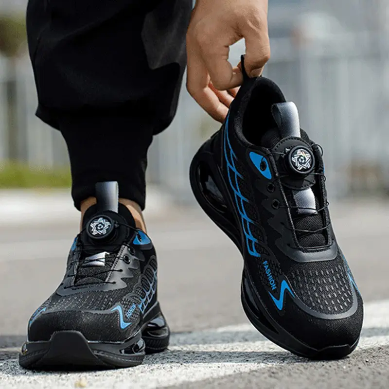 Rotating Button High-density Protective Shoes for men Anti Smashing Anti Piercing Summer Lightweight Sneakers Work Safety shoes