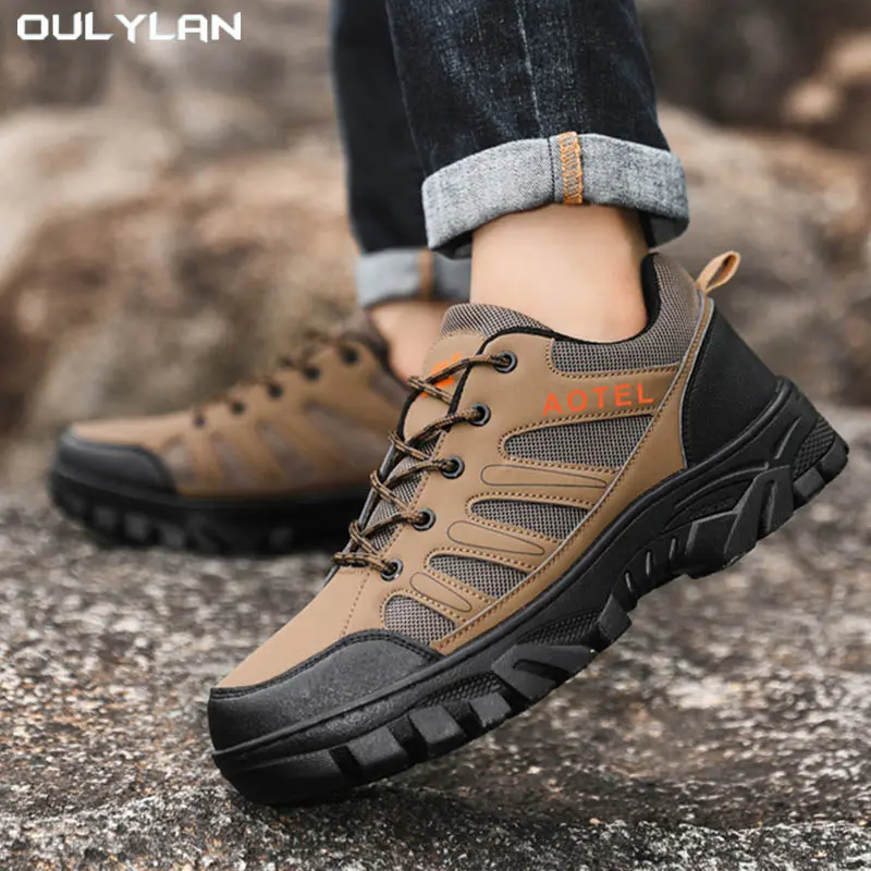 Summer New Breathable Mesh Sports Shoes Large-sized Thick-soled Men's Shoes Lightweight Outdoor Hiking Casual Shoes