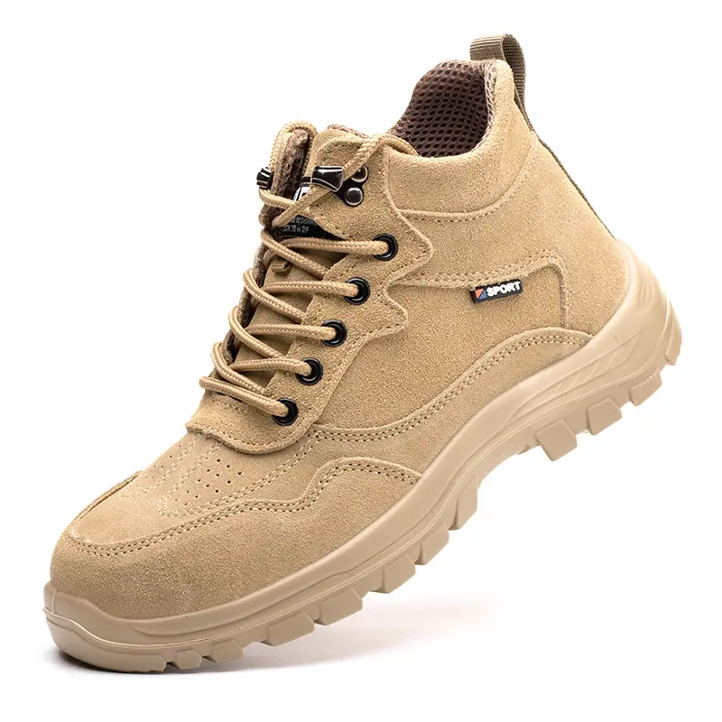 2025 Anti-smashing Anti-puncture Steel Toes New Men's Safety Shoes Breathable Lightweight Work Shoes Wear-resistant Soft Sole