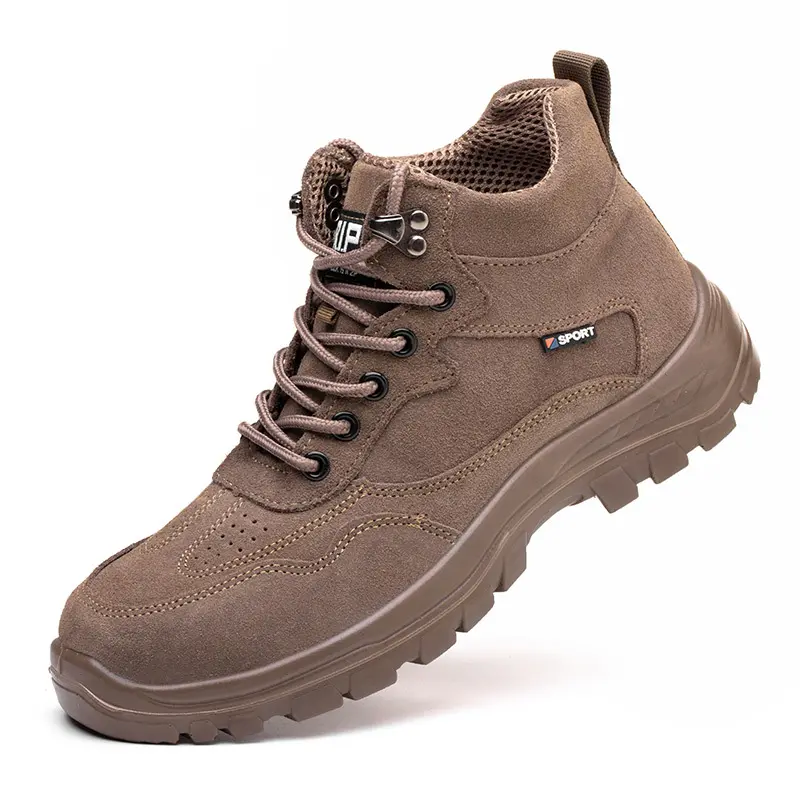 2025 Anti-smashing Anti-puncture Steel Toes New Men's Safety Shoes Breathable Lightweight Work Shoes Wear-resistant Soft Sole