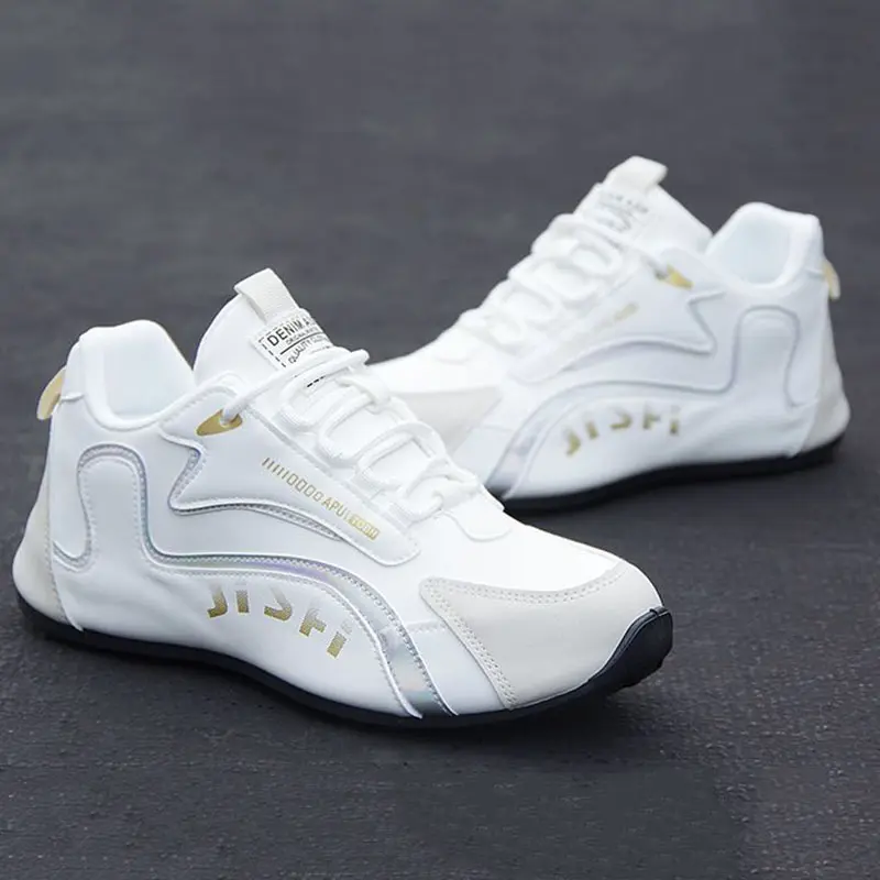 Daily Jogging Little White Shoes Thick Sole Sneakers Outdoor Sport Shoe For Man Women High Elasticity Cushioning Casualshoe