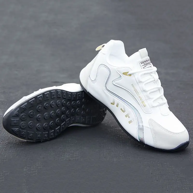 Daily Jogging Little White Shoes Thick Sole Sneakers Outdoor Sport Shoe For Man Women High Elasticity Cushioning Casualshoe