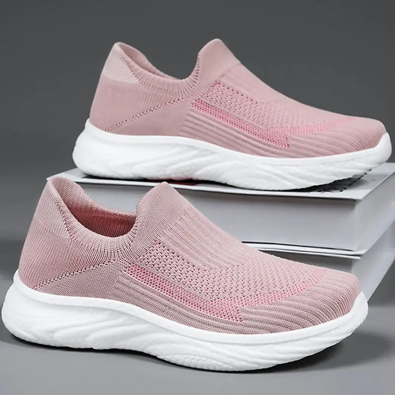 Oulylan Breathable Soft-soled Slip-on Rwalking Shoes Fashion Trend Running Sports Shoes Men Women Lace-up Casual Shoes