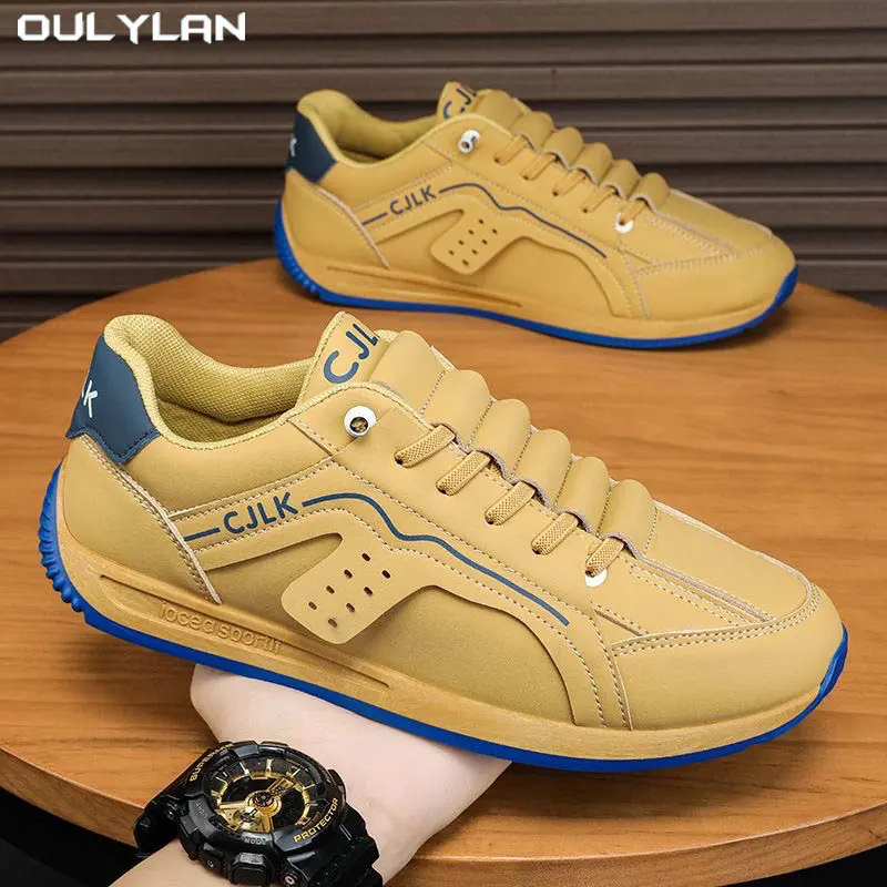 New Lightweight Soft Sole Casual Shoes  Lint Sewing Thread Men's Sports Shoes Low-top Lace-up Shoes Running Walking Shoes