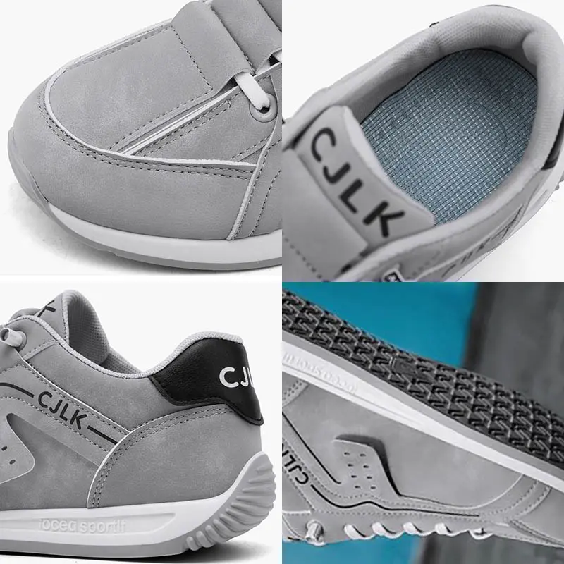 New Lightweight Soft Sole Casual Shoes  Lint Sewing Thread Men's Sports Shoes Low-top Lace-up Shoes Running Walking Shoes