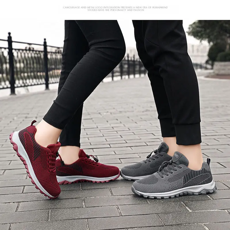 Oulylan Male Classical Soft Soled Sneakers 2025 Mesh Breathable Flat Walking Shoes Durable Professional Female Sports Footwear