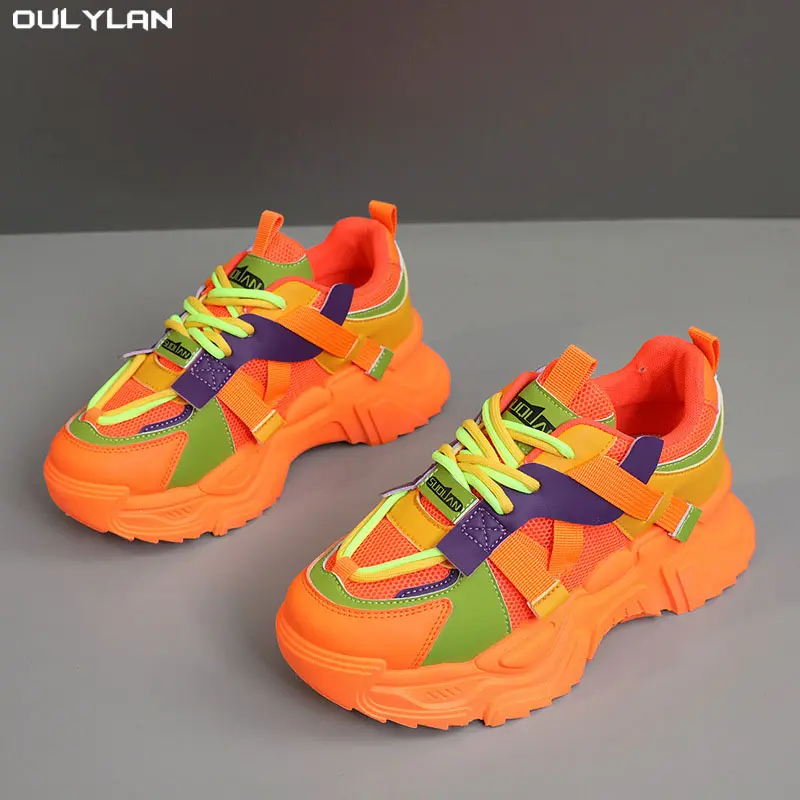 Oulylan Fashion Sports Running Shoes Woman Sneakers Luxury Shoes Thick-soled Sneakers Breathable Shoe  Walking Footwear
