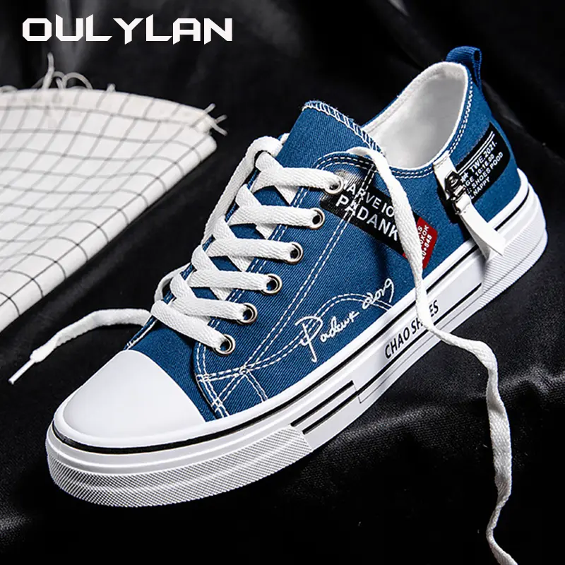 Men's Canvas Shoes Summer Men's Casual Cloth Shoes 2024 Breathable Classic Style Trendy Black White Lightweight Low Top Board Sh