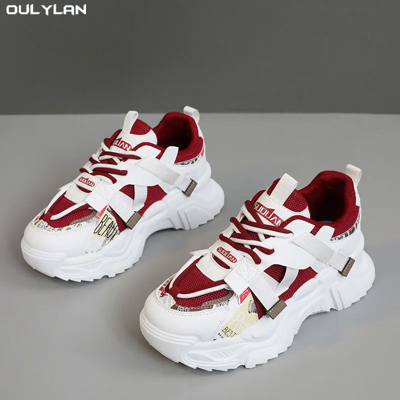 Oulylan Fashion Sports Running Shoes Woman Sneakers Luxury Shoes Thick-soled Sneakers Breathable Shoe  Walking Footwear