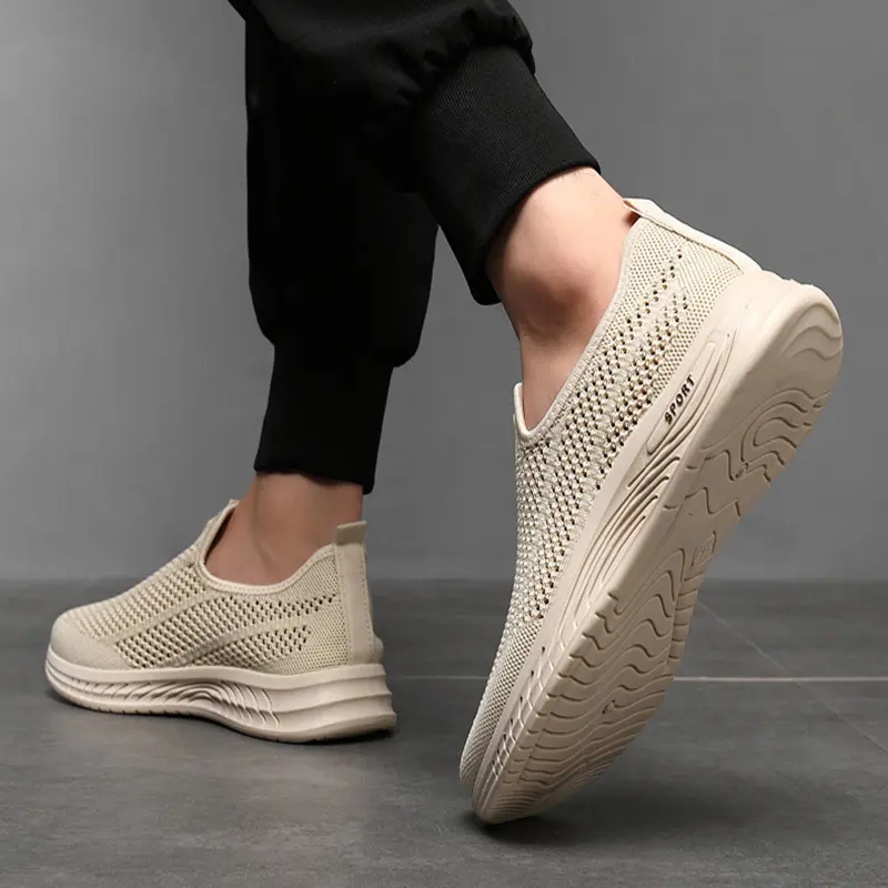 Oulylan 2025 New Men's Breathable Running Casual Sports Shoes Lightweight Anti Slip Wear-Resistant Mesh Shoes
