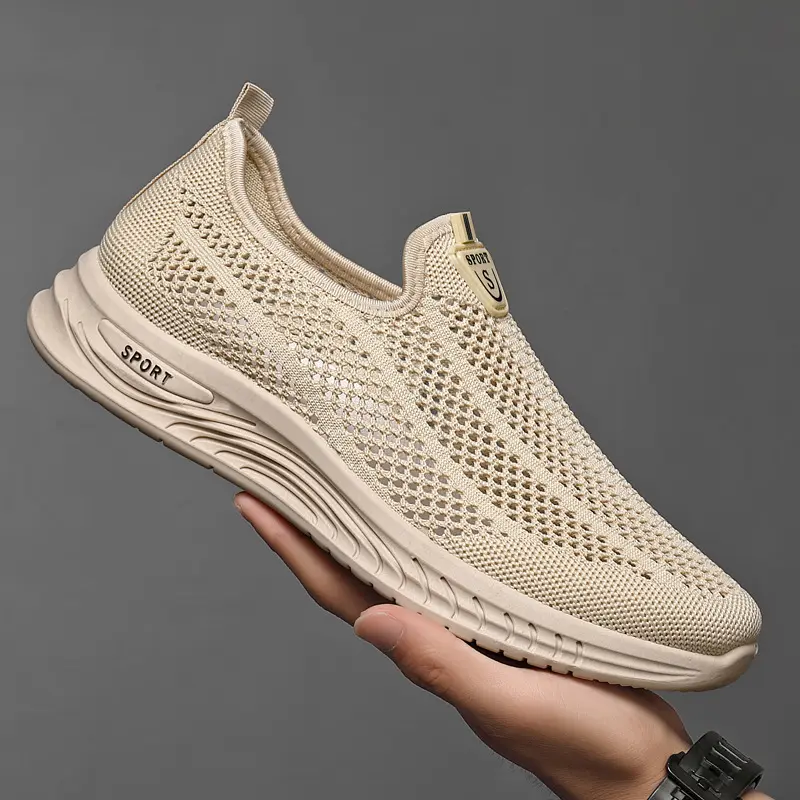 Oulylan 2025 New Men's Breathable Running Casual Sports Shoes Lightweight Anti Slip Wear-Resistant Mesh Shoes